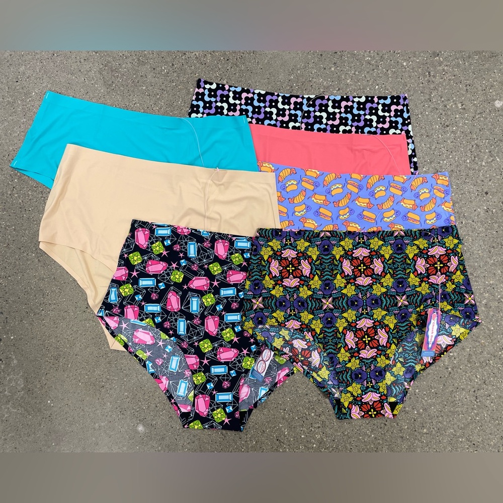 Lot of 7 NWT Cheek Boss Underwear size 3X - neutral colors and fun patterns